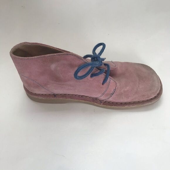 Mini Boden pink suede leather lace up boots - Picture 4 of 10
